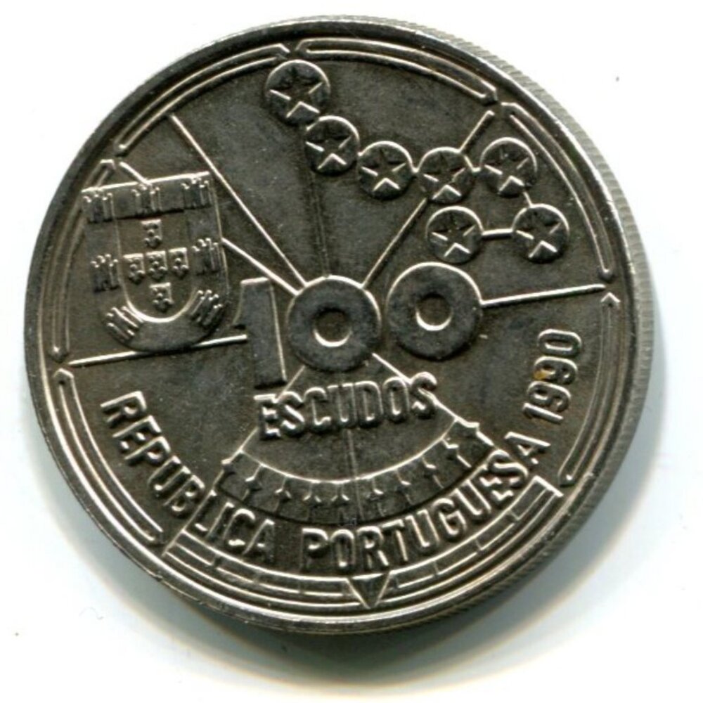 1990 Portugal Commemorative 100 Escudos Coin (b479-4)